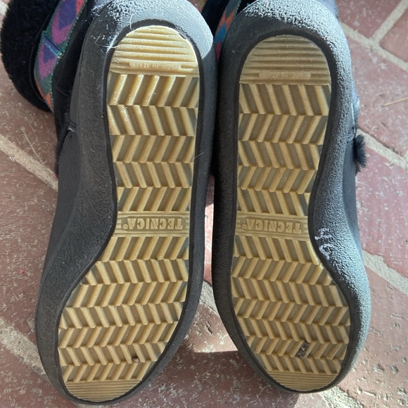 Tecnica Leather and Suede Shearling Tribal Print Mid Calf Boots - Picture 8 of 13